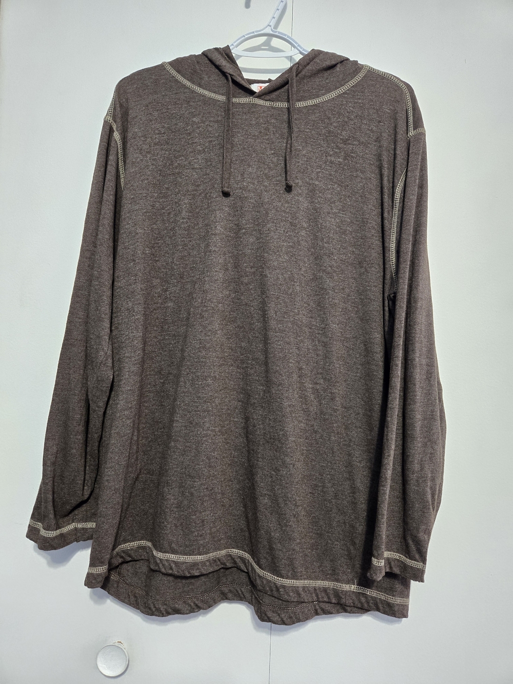 Michael Brandon Men's XL Brown Lightweight Hoodie Long Sleeve Pullover